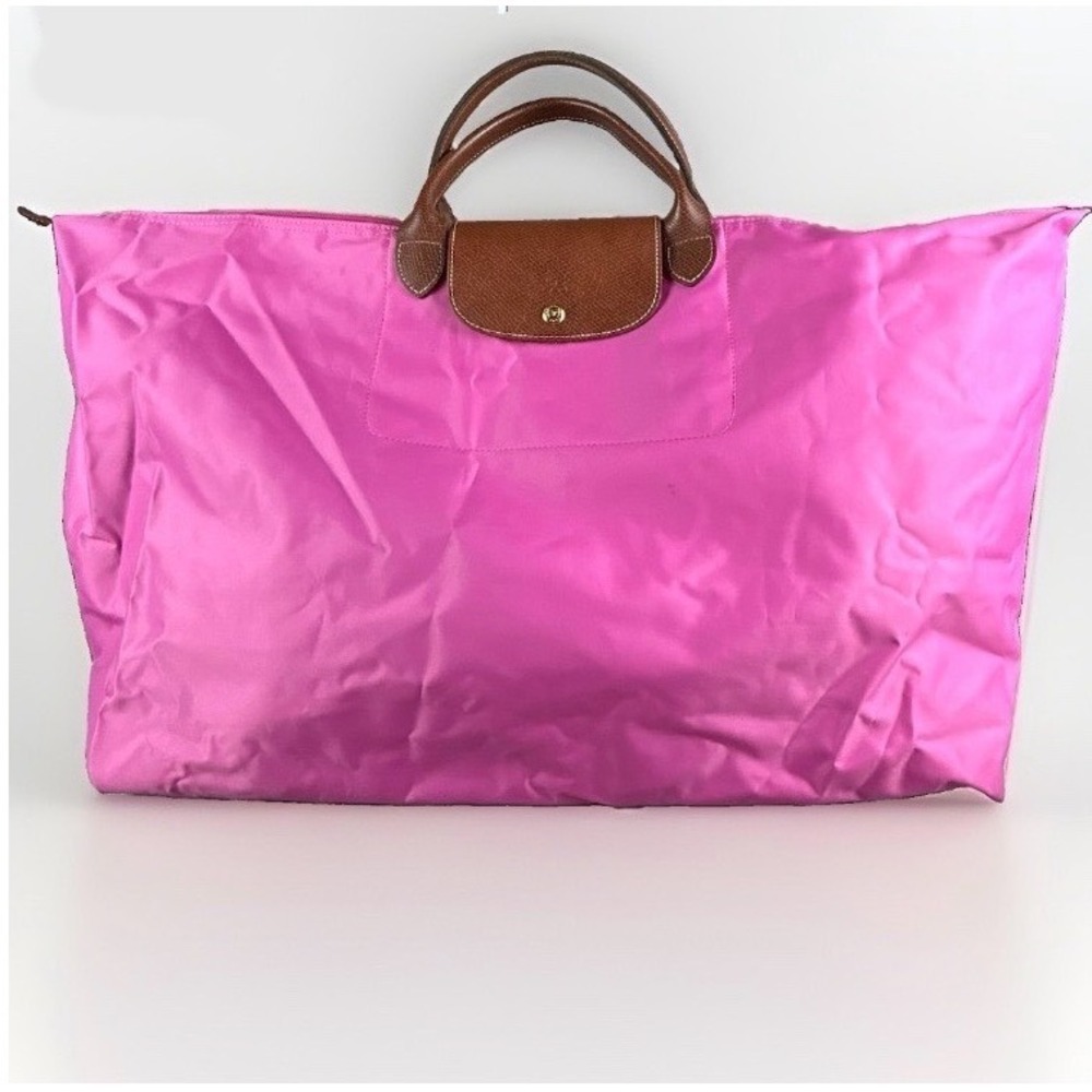 Longchamp Le Pliage Extra Large Travel Bag Pink Nylon Duffle 1625089168 - Picture 1 of 15